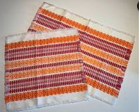 2 Retro Deckchen Platzset DDR orange weiß rot Schleswig-Holstein - Lübeck Vorschau