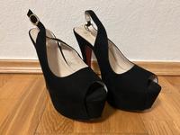 High Heels Peeptoes Größe 39 schwarz, rote Sohle Thüringen - Luisenthal Vorschau