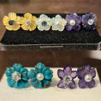 Ohrstecker Silber Blumen Türkis Perlmutt Amethyst Saphir Perl Rheinland-Pfalz - Lingenfeld Vorschau