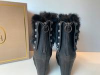 ASH Stiefeletten echtes Leder Pelzbesatz schwarz Gr. 37 Top Bayern - Haibach Unterfr. Vorschau