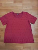 Deerberg T-Shirt weinrot Gr L 40 42 Loch Stickerei bordeaux rot Nordrhein-Westfalen - Korschenbroich Vorschau