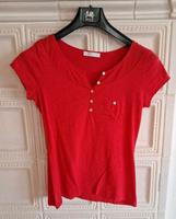 T-Shirt von Promod in Gr. XS, rot, Ausschnitt mit Knöpfe Bayern - Großmehring Vorschau