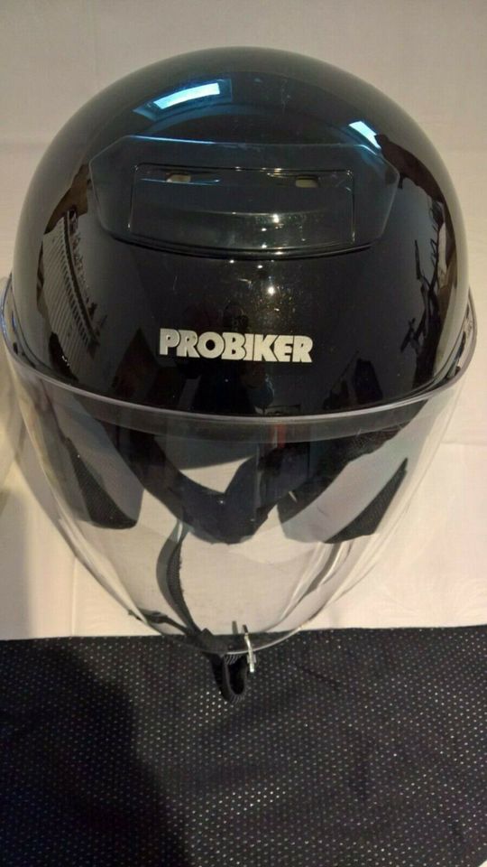 Probiker Motorrad-Roller- Helm schwarz Gr.56 cm. kaum benutzt in Roth