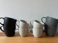 H&M Home 8 Tassen Kaffeetassen Becher Tee HM grau schwarz beige Neuhausen-Nymphenburg - Neuhausen Vorschau