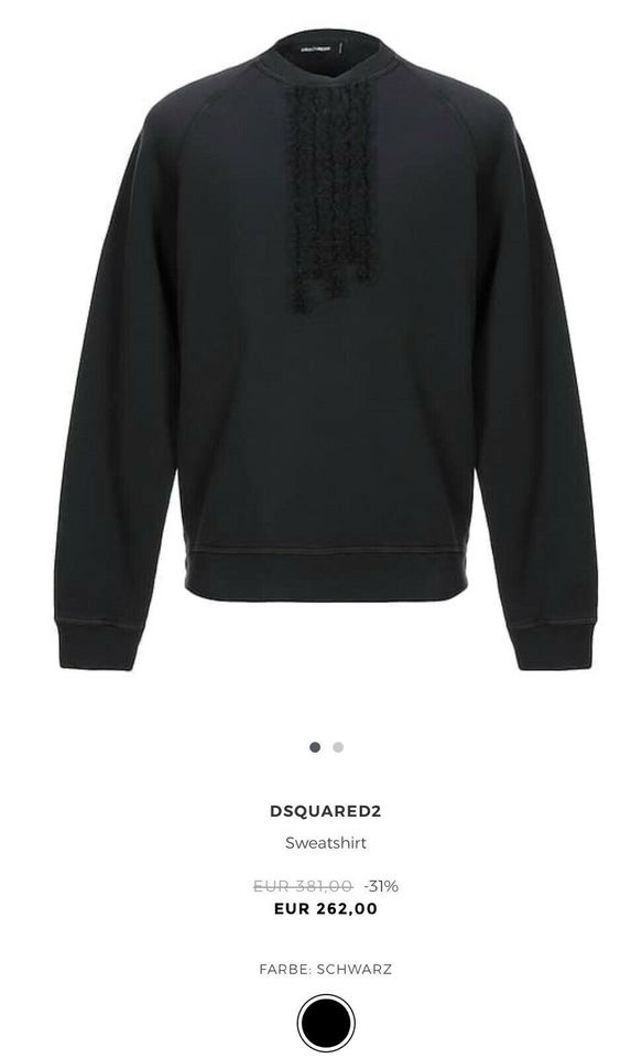 Original Dsquared Pulli, Sweatshirt, Pullover, Schwarz, Off-White in Köln