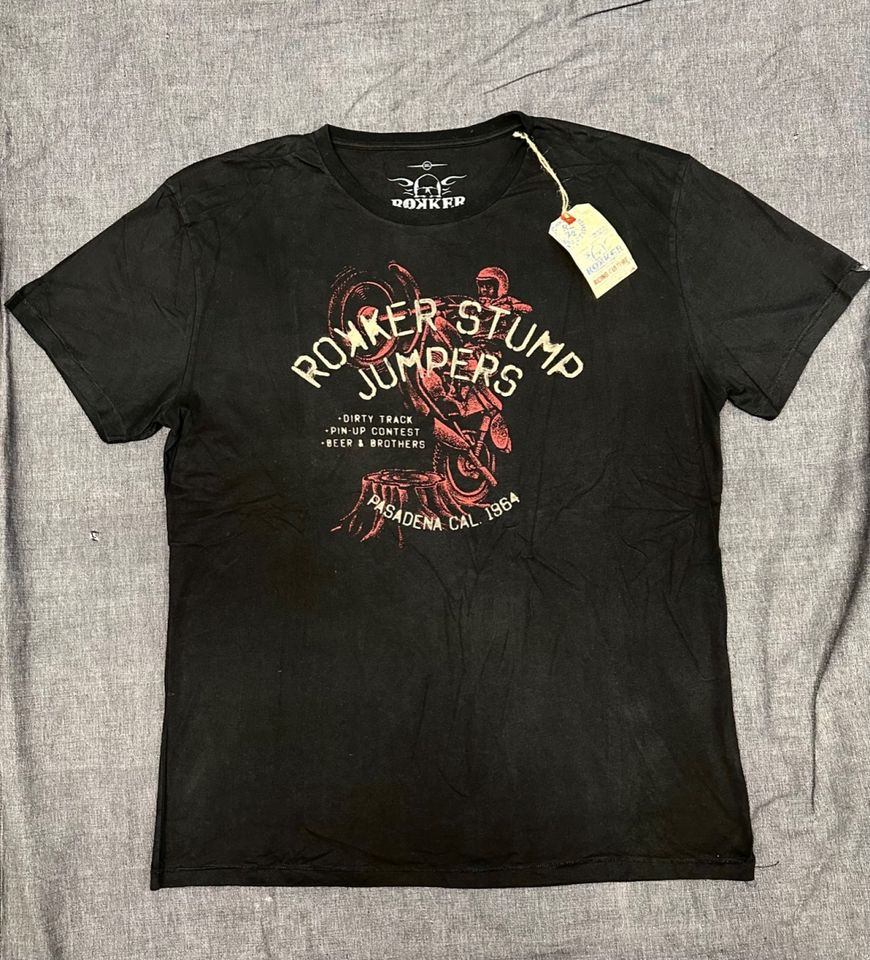 Vintage Motorrad T-Shirt von Rokker Stump Jumper XXXL in Köln