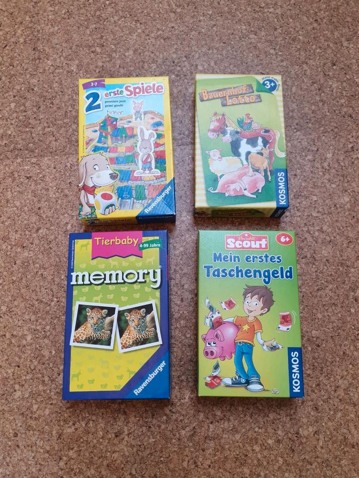 2 erste Spiele, Memory, Mein erstes Taschengeld, Bauernhof lotto in Krefeld