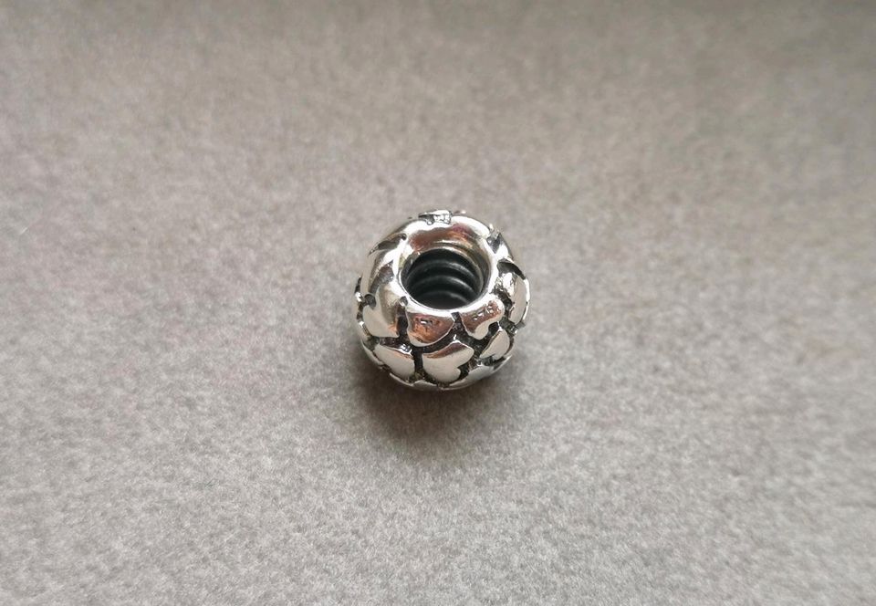 Armband Pandora Herz Perle Charm Beads Silber in Bendorf