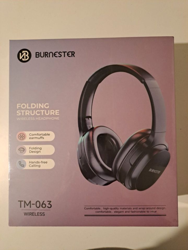 foldable Burnester Wireless headphones Kopfhörer TM-063 NEU in Frankfurt am Main