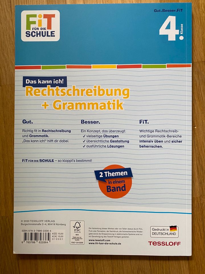 NEU Deutsch 4. Klasse Fit für die Schule Grammatik Rechtschreiben in Mülheim (Ruhr)