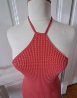 Süßes Minikleid Häkel-Kleid Neckholder Koralle Rot Mini Neu XS S Nordrhein-Westfalen - Wermelskirchen Vorschau