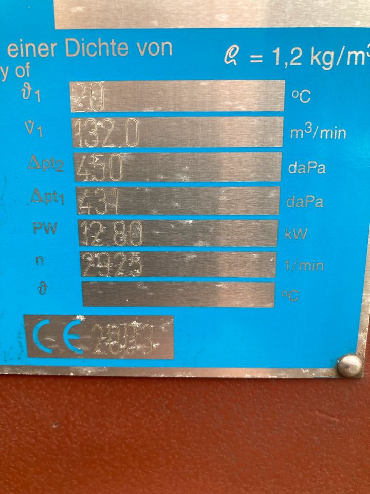 Radial Ventilator/ Gebläse zu verkaufen in Borgentreich