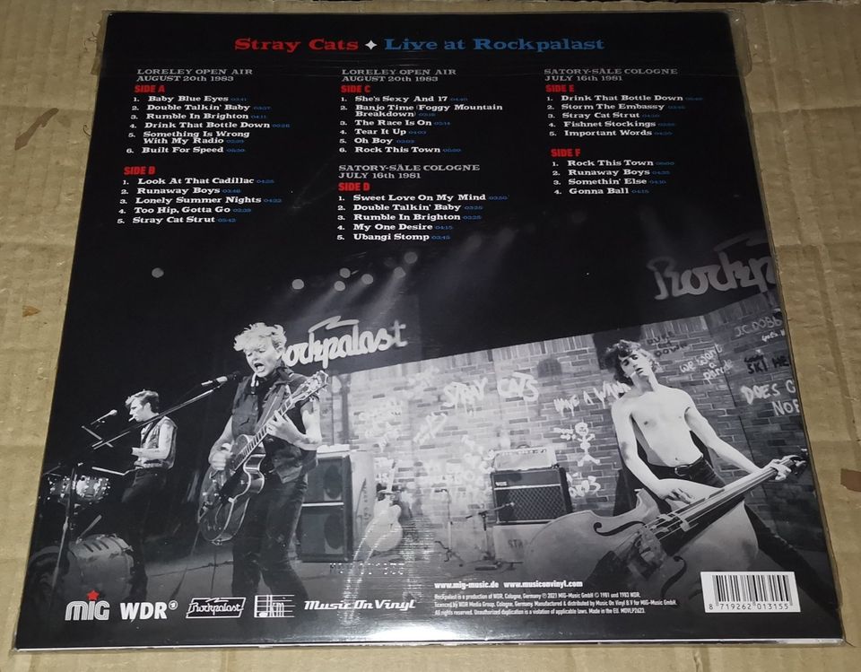 STRAY CATS  live at rockpalast  3xLP 2021 Silver Vinyl in Oldenburg