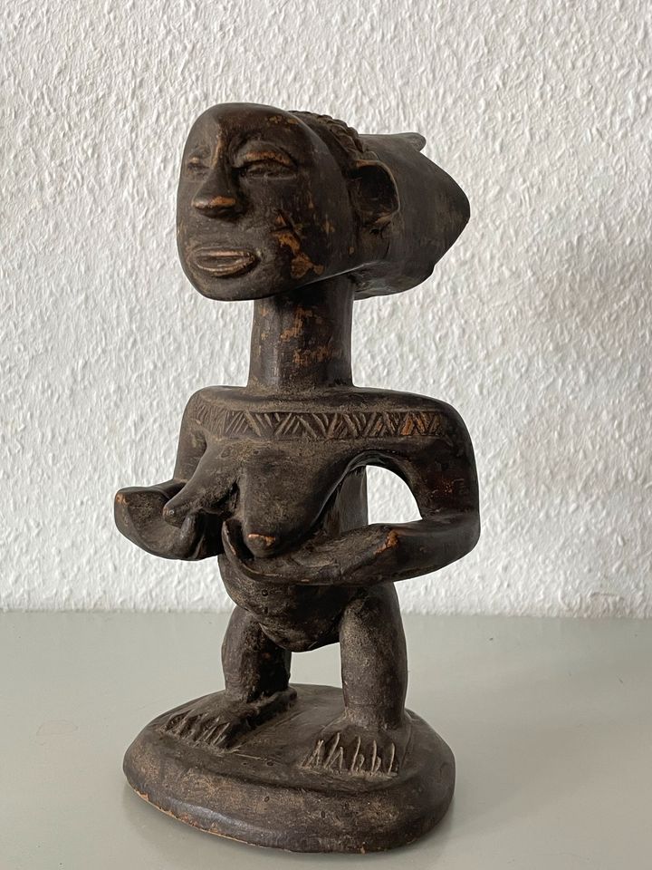 afrikanische Holz-Skulptur Frau Fruchtbarkeitssymbol Luba / Tabwa in Sollstedt (Wipper)