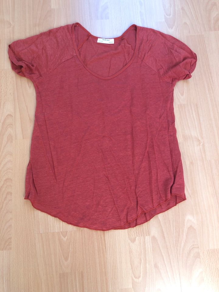 T-Shirt aus Leinen Zara orange neuw. Gr S in Sulzbach