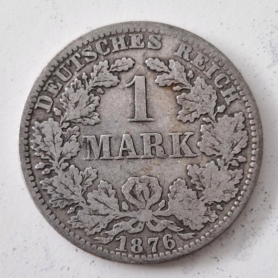 1 Mark 1876  A  Silber  Erhaltung münzen sammlung in Ronnenberg