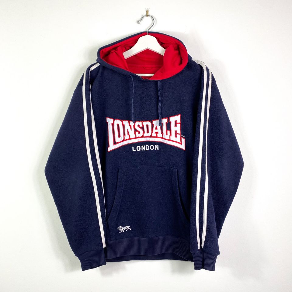 Vintage Lonsdale Fleece Hoodie Gr.L Blau 90er 90s y2k Retro in Gronau (Westfalen)