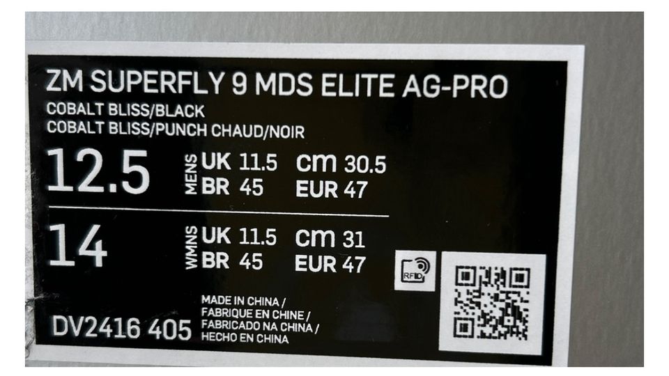 ✅⚽️Nike Zoom Mercurial Superfly 9 Elite AG-PRO *EUR47 *Gr. 47✨CR7 in Magdeburg