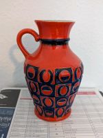 Keramik Vase, Blumenvase, rot, blau (grün) Hessen - Darmstadt Vorschau