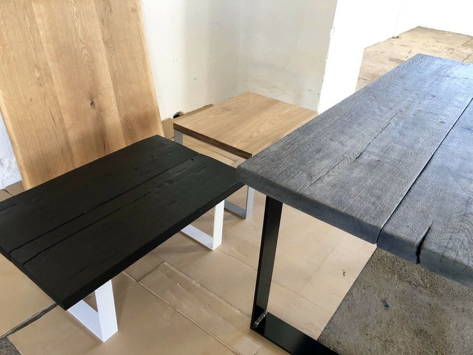 Schreibtisch Esstisch Küchentisch geköhlt und gekalkt yakisugi in Südharz