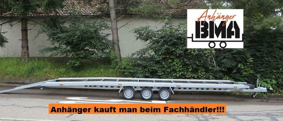 Autotransportanhänger BMA Carplattform DUO 8,5mx2,15m 3500kg TRI in Mühlhausen im Täle