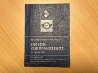 Anleitung Handbuch Simson Vogelserie 1972 Schwalbe Star Habicht Sachsen - Oederan Vorschau