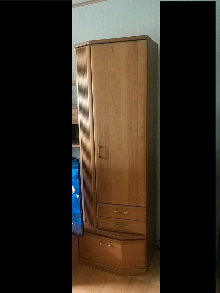 Wohnzimmerschrank Holz massiv gebraucht aber  gut in Bremen