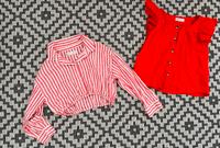 H&M BLUSE HEMD 9-10 140 rot wie neu je 7€ Nordrhein-Westfalen - Pulheim Vorschau