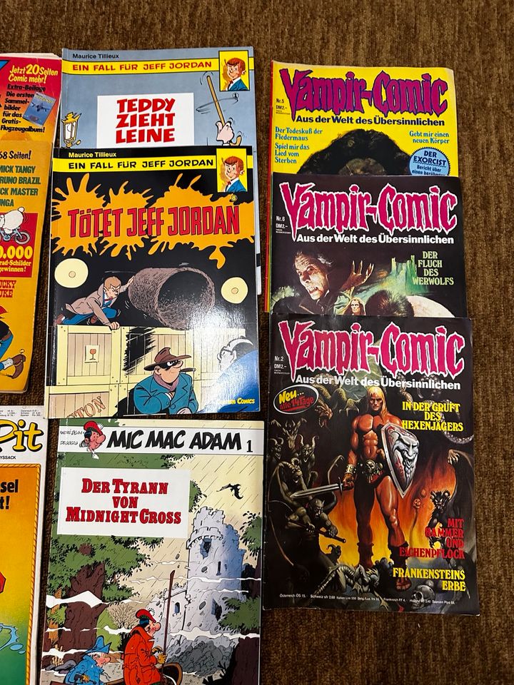 Alte Comics, Blake und Mortimer, Vampir Comic, Jeff Jordan , DHDR in Herford