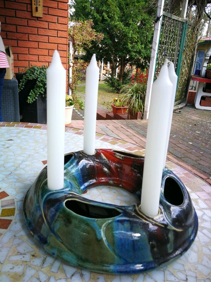 Steingut Vase Kerzenleuchter bunt in Brandenburg - Eichwalde | eBay  Kleinanzeigen ist jetzt Kleinanzeigen