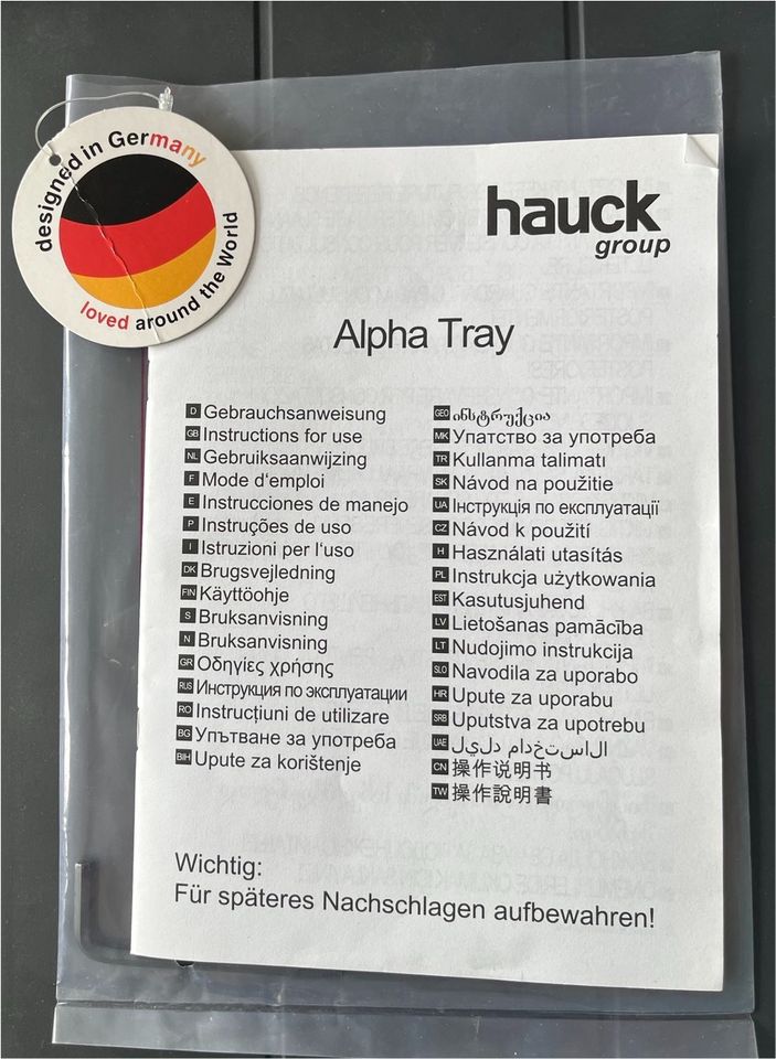 Hauck Alpha Tray Essbrett für Hochstuhl in Zellingen