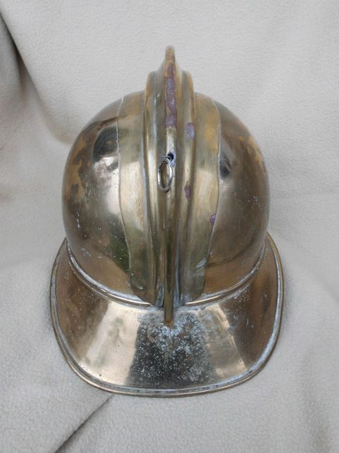 Feuerwehrhelm Portugal fire helmet Messing um 1940 in Kochel am See