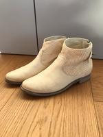 Manas Echtleder Chelsea Boots Farbe Creme Größe 40 Bayern - Rehling Vorschau