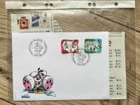 Diddl Briefmarken mit Stempel auf Diddlbriefumschlag Sachsen - Wurzen Vorschau