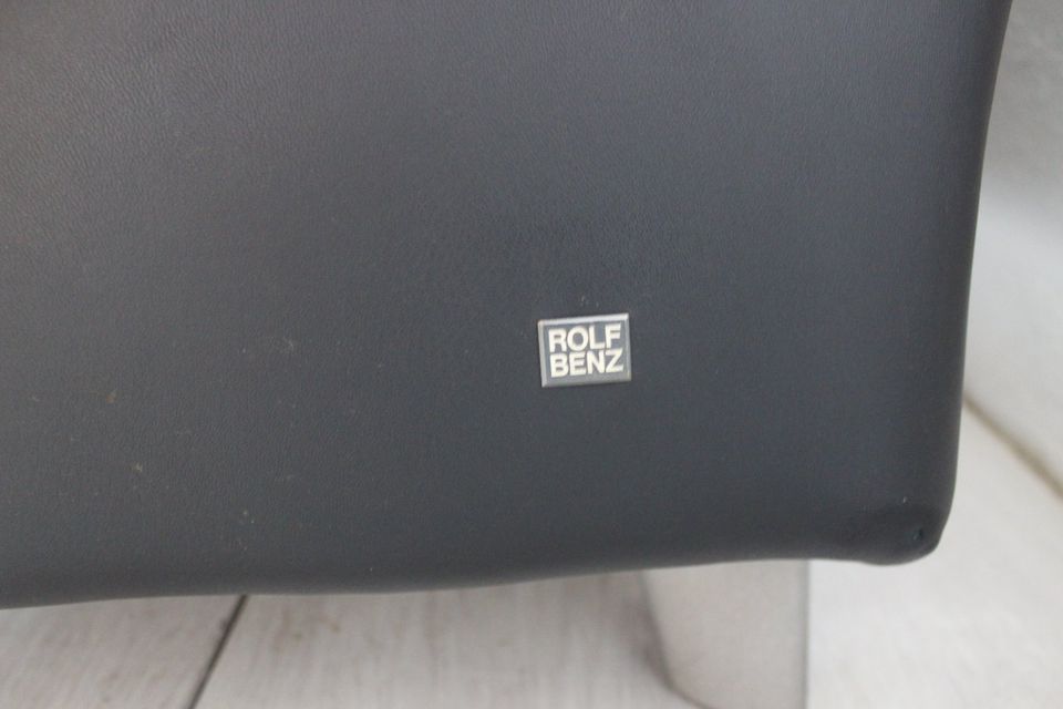 Rolf Benz Leder Couch Schwarz Zweisitzer Sofa Modern Design in Berlin