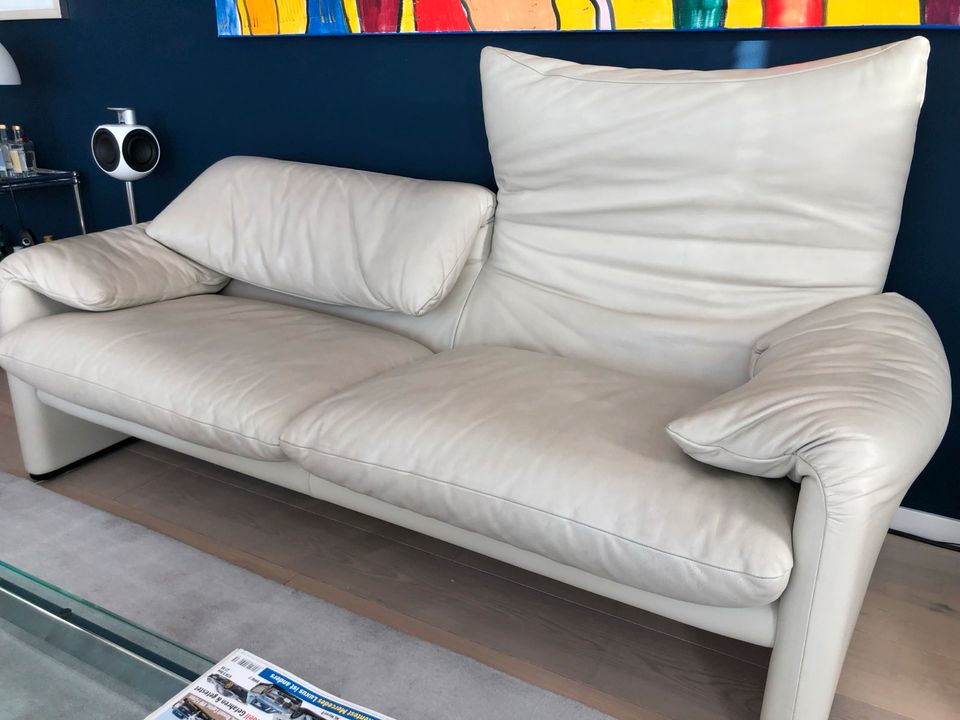 Sofa Cassina Maralunga 2-Sitzer 196cm Leder Z in Bremen