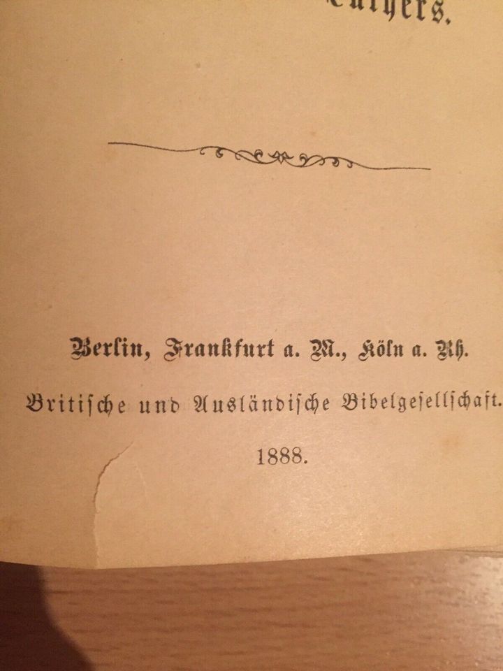 Bibel - Die Heilige Schrift von 1888 in Bad Segeberg