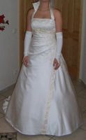 Brautkleid cremefarben mit abnehmbarem Neckholder, Größe 40 Bayern - Oberhaid Vorschau