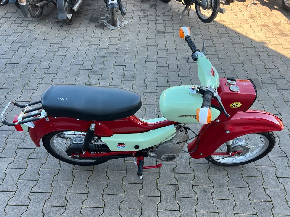 Simson Star SR4-2/1 SR4 RESTAURIERT 1974 Moped Mofa Roller E74 in Osterweddingen