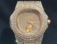 Golden Iced Out Bling Bling Hip Hop Uhr Watch, Herren Köln - Mülheim Vorschau