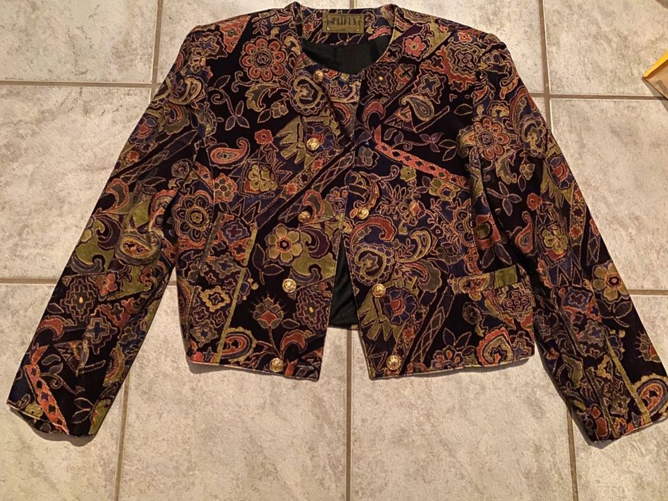 Jacke bunt von Taifun in Größe 42 Vintage 80er Jahre in Trostberg