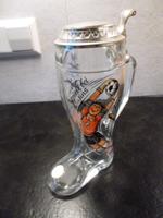 Bierglas in Stiefelform mit Zinndeckel BMF /Made in W - Germany F Baden-Württemberg - Wolfach Vorschau