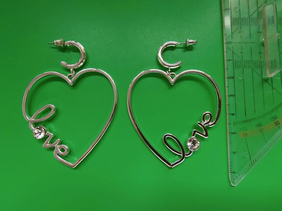 Ohrringe Ohrstecker Ohrhänger Bijou Herz Heart Love Modeschmuck in Augsburg