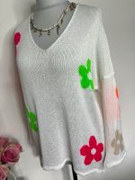 Strick Pulli Pullover weiß Blumen Boho New Fashion Gr 36-44 Baden-Württemberg - Stutensee Vorschau