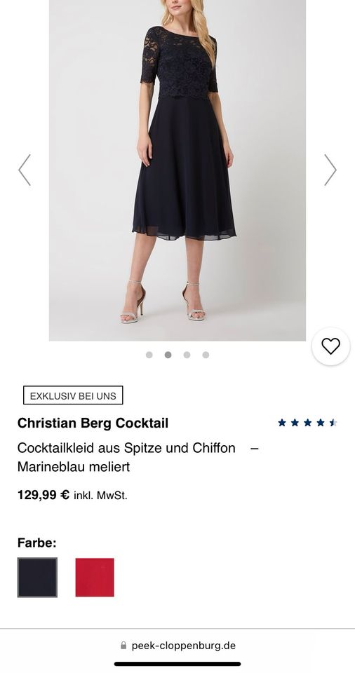 Cocktailkleid, Abendkleid, Christian Berg, blau NP 129,- in Wolfenbüttel