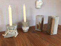 Kerzen und Zeelochthalter aus Beton Nordrhein-Westfalen - Niederkassel Vorschau