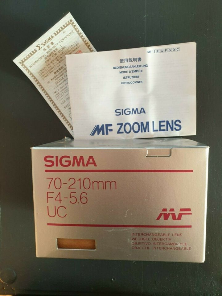 SIGMA UC ZOOM, MULTI-COATED, MF BAJONETT, Objektiv, 1359793 in Ennepetal