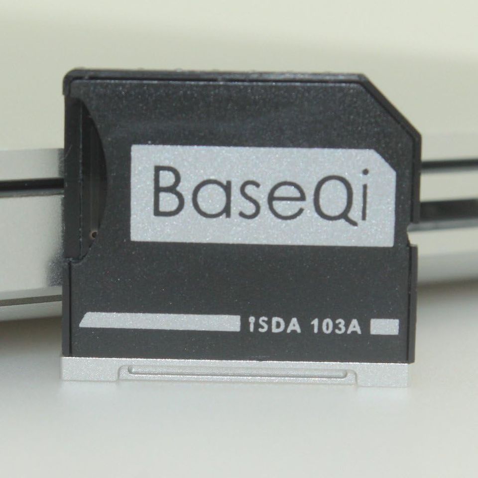 BASEQI Aluminium microSD Adapter Apple MacBook Air 13" / Pro 15" in Rodenbach