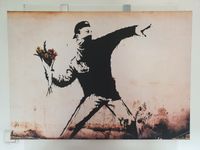 Banksy Blumenwerfer, Druck auf Leinwand, 70 x 100 cm Frankfurt am Main - Nordend Vorschau