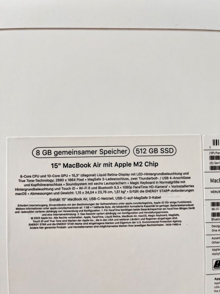 MacBook Air 15 M2 in Bornheim